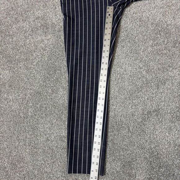 GAP Pants Womens 4 Navy Stripe Signature Skinny Ankle Work Office Stretch - Picture 11 of 13